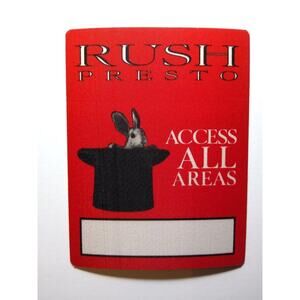 Rush Presto Tour Backstage Pass Red Original 1990 Hard Rock Prog Music Rabbit